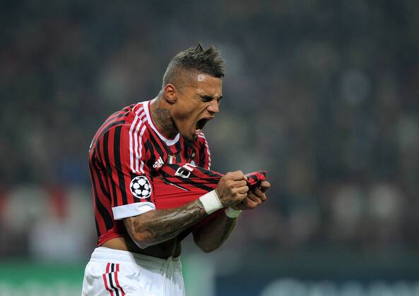 FUSSBALL CHAMPIONS LEAGUE SAISON 2011 2012 23.11.2011 AC Mailand - FC Barcelona EMOTION PUR! Kevin Prince Boateng (AC Mailand) 