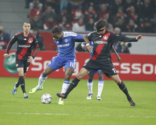 Deutschland, Herren Fussball, UEFA Champions League, Saison 2011 2012, Bayer 04 Leverkusen vs. FC Chelsea, Bayarena Leverkusen , Michael Ballack, Didier drogba