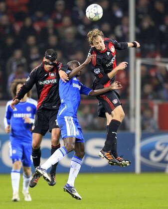 Deutschland, Herren Fussball, UEFA Champions League, Saison 2011 2012, Bayer 04 Leverkusen vs. FC Chelsea, Bayarena Leverkusen , Michael Ballack, Stefan Kießling,