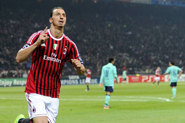 Mailand, 23.11.2011 - UEFA Champions League 2011 2012 - AC Mailand vs FC Barcelona - Zlatan Ibrahimovic 