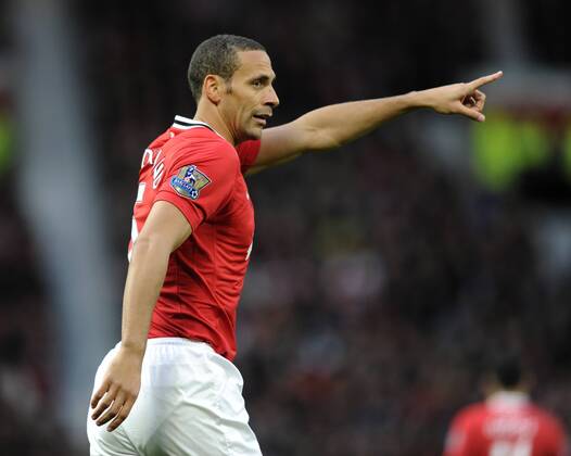Rio Ferdinand of Manchester United Barclays Premier League Manchester United v Newcastle United 26th November, 2011 EDITORIAL USE ONLY. No use with unauthorised audio, video, data, fixture lists, club league logos or live services. Online in-match use limited to 120 images, no video emulation. No use in betting, games or single club league player publications.