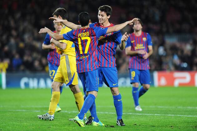 FC Barcelona (Barca) - FC BATE Borisov, Marti Riverola - Pedro (Eliezer Rodriguez Ledesma) 