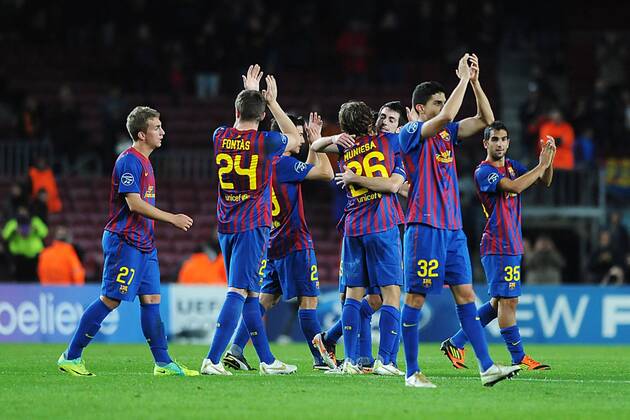 FC Barcelona (Barca) - FC BATE Borisov, Schlussjubel Barca 