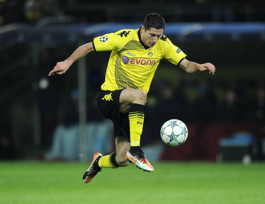 06-12-2011, Fussball, Saison 2011-2012, UEFA Champions League, Vorrunde, 6. Spieltag, Borussia Dortmund - Olympique Marseille 2-3 Robert Lewandowski (Borussia Dortmund)