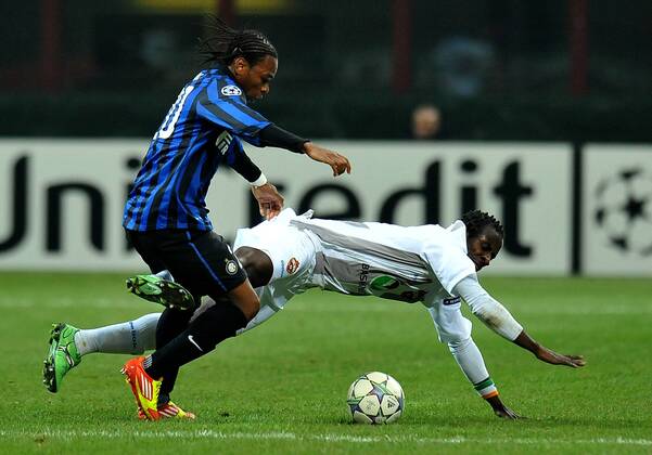 Joel OBI (Inter), Seydou DOUMBIA (CSKA Mosca), Inter Mailand - ZSKA Moskau allexsabba
