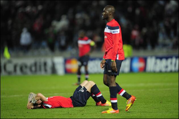 Deception Mathieu Debuchy Moussa Sow (lille) Foot: Lille Trabzonspor - Ligue des Champions - 07.12.2011 - JBAutissier PanoramiC 