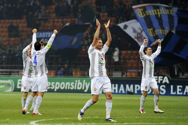 Inter Mailand - ZSKA Moskau, Schlußjubel Moskau 