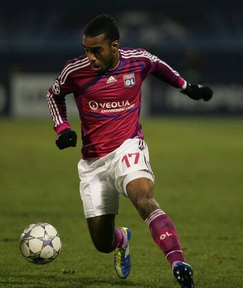 Zagreb, 07.12.2011. Champion league, Group D, Maksimir stadium, GNK Dinamo (dark blue) - Olimpique Lyonnais (magenta) 1:7. Alexandre Lacazette