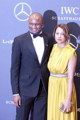 06.02.2012 London, England. Patrick Vieira and his wife Cheryl at the Laureus Sports Awards in The Queen Elizabeth Conference Centre London xMitchellxGunnx  ActionPlus11241932