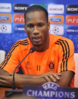 Napoli 20 02 2012 - Champions League 2011 2012 - FC Chelsea London - Didier Drogba xHOCHxZWEIx xItalyxPhotoxPressx 