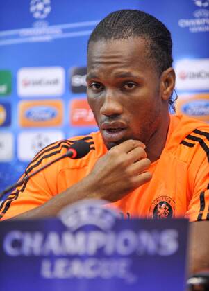Napoli 20 02 2012 - Champions League 2011 2012 - FC Chelsea London - Didier Drogba xHOCHxZWEIx xItalyxPhotoxPressx 