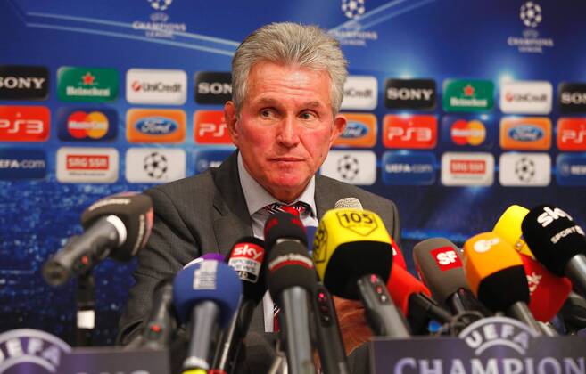 21.02.2012 Basel Schweiz , UEFA Champions League Pressekonferenz FC Bayern München Im Bild ; Trainer Jupp Heynckes (FC Bayern München) 