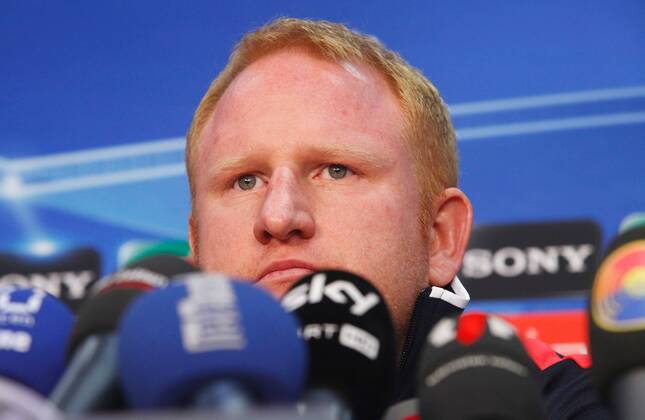 21.02.2012 Basel Schweiz , UEFA Champions League Pressekonferenz FC Basel im St Jakob Park Medienraum Im Bild; Trainer Heiko Vogel (FC Basel) 