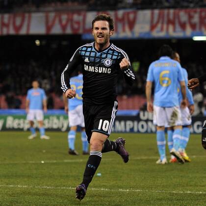 Champions League - SSC Napoli - Chelsea FC London - Torjubel Juan Manuel Mata 
