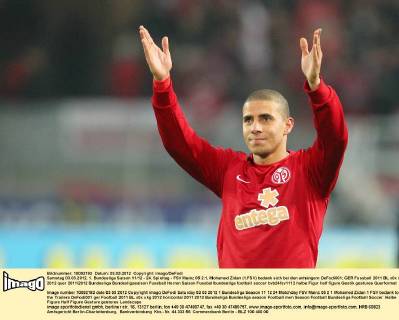Samstag 03.03.2012, 1. Bundesliga Saison 11 12 - 24. Spieltag - FSV Mainz 05 2:1, Mohamed Zidan (1.FSV) bedank sich bei den anhängern DeFodi001