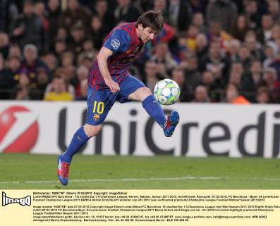 Lionel MESSI (FC Barcelona - 10) erzielt das 1-0 Champions League, Herren, Männer, Saison 2011-2012, Achtelfinale, Rückspiel, 07.03.2012, FC Barcelona - Bayer 04 Leverkusen