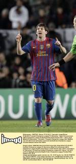 07.03.2012 Fussball Champions League FC Barcelona - Bayer 04 Leverkusen UEFA Champions League Achtelfinale Rückspiel Saison 2011 - 2012 Lionel MESSI (FC Barcelona - 10) jubelt