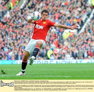 Javier Hernandez Chicharito of Manchester United.Barclays Premier League match between Manchester Utd v WBA at Old Trafford, Manchester on the 11th March 2012 - EDITORIAL USE ONLY. No use with unauthorised audio, video, data, fixture lists, club league logos or live services. Online in-match use limited to 120 images, no video emulation. No use in betting, games or single club league player publications.