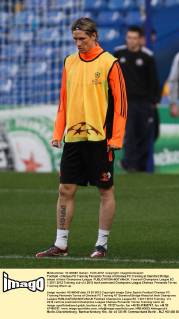 Football - Chelsea FC Training Fernando Torres of Chelsea FC Training at Stamford Bridge, ahead of their Champions League 
