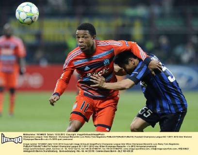 Champions League Inter Mailand - Olympique Marseille: Loic Remy-Yuto Nagatomo 