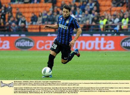 Mauro ZARATE (Inter) Milano 18 03 2012 Stadio Giuseppe Meazza Serie A 2011 2012 Football Calcio Inter Vs Atalanta allexsabba