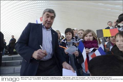 Eddy Merckx - Start des Countdown - 100 Tage bis zur Tour de France 2012 - Vorschau - Liege - 22 03 2012 - PhotoNews 