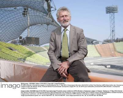 PK UEFA Women s Champions League im Olympiastadion am 17. Mai 2012, Olympiapark München, 23.03.2012 Im Bild: Paul Breitner (UEFA Botschafter des Champions League Finales der Männer 2012)