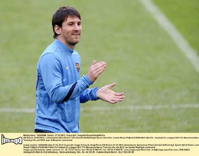 Db Milano 27 03 2012 - allenamento Barcellona foto Daniele Buffa Image Sport nella foto: Lionel Messi 