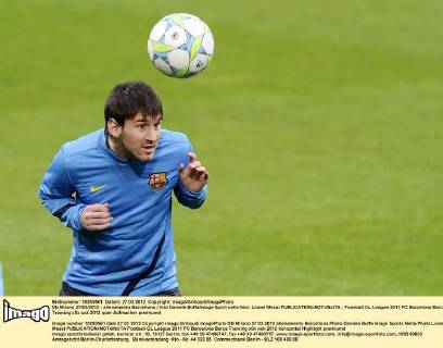 Db Milano 27 03 2012 - allenamento Barcellona foto Daniele Buffa Image Sport nella foto: Lionel Messi 