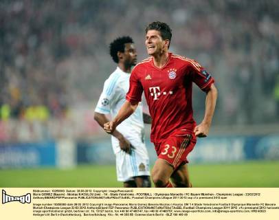 Mario GOMEZ (Bayern) - Nicolas N KOULOU (om) - 1 4 - Stade Velodrome - FOOTBALL : Olympique Marseille FC Bayern München - Champions League - 22 02 2012 AnthonyBIBARD FEP Panoramic 