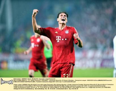 Mario GOMEZ (Bayern) - 1 4 - Stade Velodrome - FOOTBALL : Olympique Marseille FC Bayern München - Champions League - 22 02 2012 AnthonyBIBARD FEP Panoramic 
