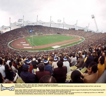 Olympiastadion in München vor dem Spiel um Platz 3 der WM 1974