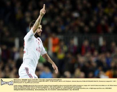 Barcelona, 03.04.2012 - UEFA Champions League 2011 2012 - FC Barcelona Barca vs AC Mailand - Antonio Nocerino 