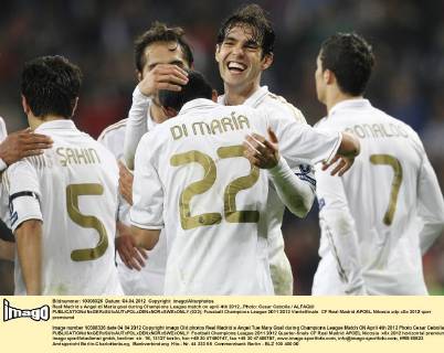 Real Madrid s Angel di Maria goal during Champions League match on april 4th 2012...Photo: Cesar Cebolla ALFAQUI  (032)