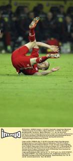 Enttäuschung bei Franck Ribery, Bayern Mittwoch, 11.04.2012, Fussball 1. Bundesliga Bor. Dortmund - Bayern München 1 - 0