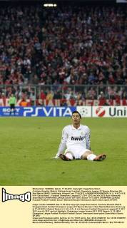 Cristiano Ronaldo, Madrid, Enttäuschung. Fussball, Champions League, FC Bayern München (M) - Real Madrid (MAD) Halbfinale, Hinspiel am 17.04.2012 in MUENCHEN MÜNCHEN A L I A N Z A R E N A Deutschland.