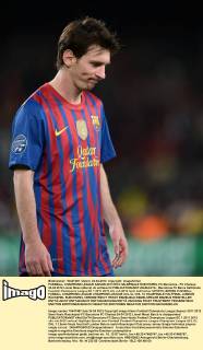 FUSSBALL CHAMPIONS LEAGUE SAISON 2011 2012 HALBFINALE RUECKSPIEL FC Barcelona - FC Chelsea 24.04.2012 Lionel Messi (Barca) ist enttäuscht 