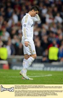 Fussball Madrid 25.04.2012 Champions League Halbfinale Rückspiel Rückspiel Saison 2011 2012 Real Madrid - Bayern München München Cristiano Ronaldo (Real Madrid, No.07) verschiesst