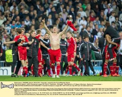 25.04.2012, Madrid - UEFA Champions League 2011 2012 - Halbfinale - Rückspiel - Real Madrid vs FC Bayern München - Bastian Schweinsteiger - 