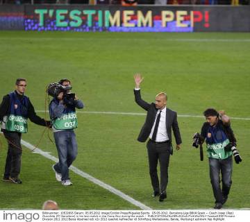 05-05-2012. Barcelona.Liga BBVA Spain -- Coach Josep (Pep) Guardiola (FC Barcelona) in his last match in the Camp Nou during the match - 