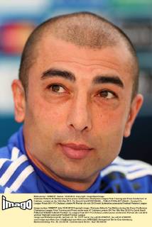 Chelseas Roberto Di Matteo during his press conference..Champions League Final Training and Press Confernece at Cobham, London on the 15th May 2012. Pic David Klein SPORTIMAGE... EDITORIAL USE ONLY. No use with unauthorised audio, video, data, fixture lists, club league logos or live services. Online in-match use limited to 120 images, no video emulation. No use in betting, games or single club league player publications.