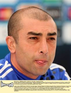 Chelseas Roberto Di Matteo during his press conference..Champions League Final Training and Press Confernece at Cobham, London on the 15th May 2012. Pic David Klein SPORTIMAGE... EDITORIAL USE ONLY. No use with unauthorised audio, video, data, fixture lists, club league logos or live services. Online in-match use limited to 120 images, no video emulation. No use in betting, games or single club league player publications.