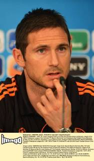 MUNICH, GERMANY - MAY 18: Frank Lampard looks on during the Chelsea press conference, ahead of the UEFA Champions League Final between FC Bayern Muenchen and Chelsea at the Fußball Arena München on May 18, 2012 in Munich, Germany. Local Caption Frank Lampard  000000000