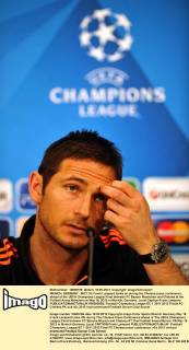 MUNICH, GERMANY - MAY 18: Frank Lampard looks on during the Chelsea press conference, ahead of the UEFA Champions League Final between FC Bayern Muenchen and Chelsea at the Fußball Arena München on May 18, 2012 in Munich, Germany. Local Caption Frank Lampard  000000000
