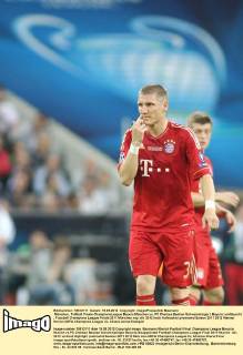 München , Fußball Finale ChampionsLeague Bayern München vs. FC Chelsea Bastian Schweinsteiger ( Bayern ) enttäuscht