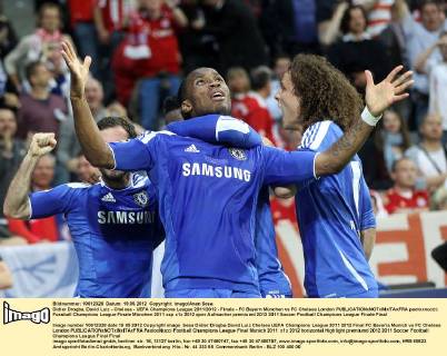 Didier Drogba, David Luiz - Chelsea - UEFA Champions League 2011 2012 - Finale - FC Bayern München vs FC Chelsea London paoloxnucci