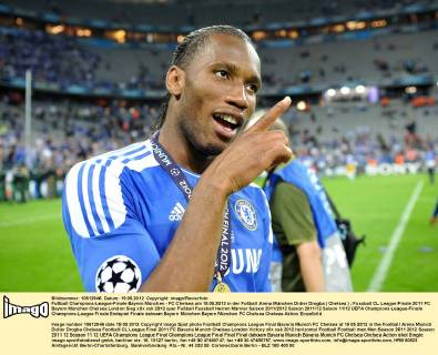 Fußball Champions-League-Finale Bayern München - FC Chelsea am 19.05.2012 in der Fußball Arena München Didier Drogba ( Chelsea )