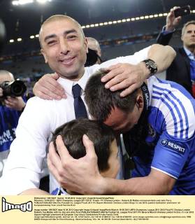 München, 19.05.2012 - UEFA Champions League 2011 2012 - Finale - FC Chelsea London - Roberto Di Matteo mit seinem Sohn und John Terry 