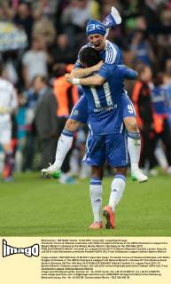Fernando Torres of Chelsea celebrates with Didier Drogba of Chelsea.in the UEFA Champions League final, Bayern Munich v Chelsea at the Allianz Arena, Munich, Germany on the 19th May 2012. ... EDITORIAL USE ONLY. No use with unauthorised audio, video, data, fixture lists, club league logos or live services. Online in-match use limited to 120 images, no video emulation. No use in betting, games or single club league player publications.