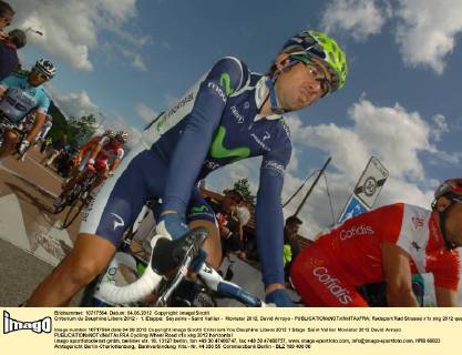 Criterium du Dauphine Libere 2012 - 1. Etappe: Seyssins - Saint Vallier - Movistar 2012, David Arroyo -